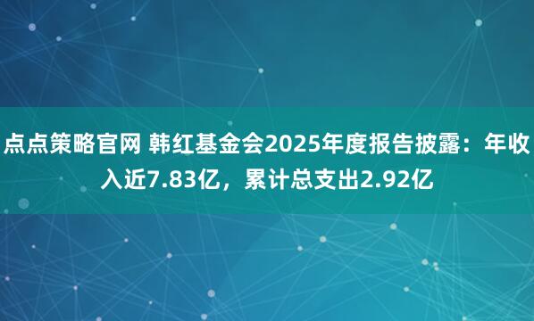点点策略官网 韩红基金会2025年度报告披露：年收入近7.83亿，累计总支出2.92亿